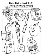 Good Diet activity sheet - Pediatric Dentist in Keller, Fort Worth and Southlake, TX - Bridget McAnthony, DDS