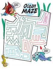 Ocean Maze activity sheet - Pediatric Dentist in Keller, Fort Worth and Southlake, TX - Bridget McAnthony, DDS